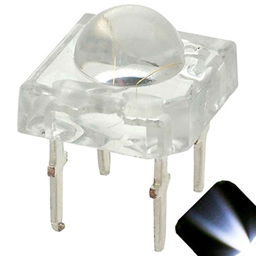 5mm Piranha Soğuk / Şeffaf Beyaz LED-Ultra Parlak Superflux (20'li Paket)