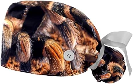 Kadınlar için seksi At Fırçalama Şapkalar Uzun Saç, Düğme ve Ter Bandı ile çalışma Kapağı, Unisex Kravat Geri Şapkalar 2 Paket