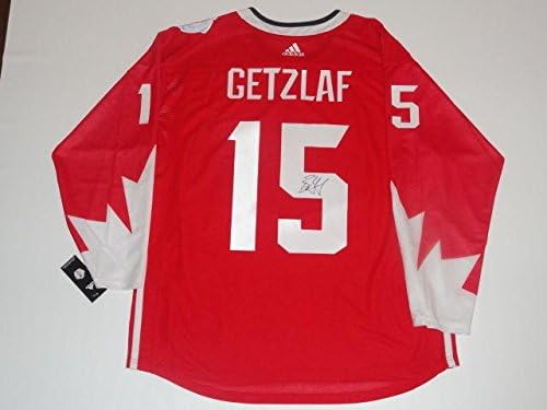 Ryan Getzlaf, Kanada Takımı Dünya Kupası Hokey Forması İmzaladı Jsa Coa Lisanslı İmzalı NHL Formaları