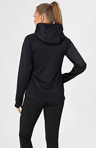 ıcyzone Egzersiz Parça Ceketler Kadınlar için Atletik Egzersiz Koşu fermuarlı kapüşonlu kıyafet Başparmak Delikleri ile