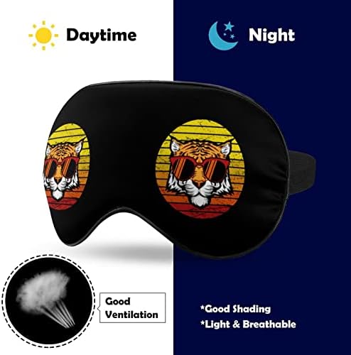 Kaplan Retro Günbatımı Yumuşak Göz Maskesi Etkili Gölgeleme Uyku Maskesi Konfor Körü Körüne Elastik Ayarlanabilir Kayış ile