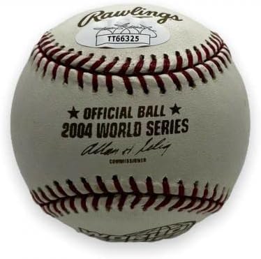 David Ortiz İmzalı 2004 Dünya Serisi Beyzbol Yazıtlı JSA İmzalı Beyzbol Topları