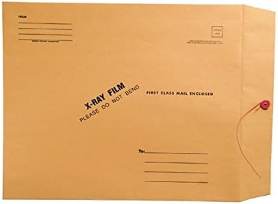 X-Işını Film Postaları, 32 lb Kahverengi Kraft, 15 x 18, İp ve Düğme Kapatma (100'lü Karton)