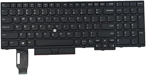 yhfshop Laptop Yedek ABD Düzeni Klavye için Lenovo ThinkPad E580 E585 E590 L580 P52 P53 P73 T590 (Kırmızı İşaretçi olmadan)