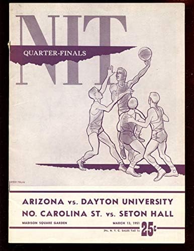1951 NCAA Basketbol NIT Programı Arizona Dayton N. Carolina St Seton Hall EX + - Üniversite Programları