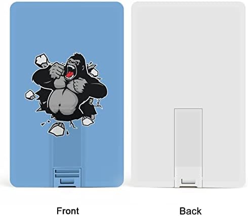 Kızgın Gorilla USB 2.0 Flash Sürücüler Memory Stick Kredi Kartı Şekli