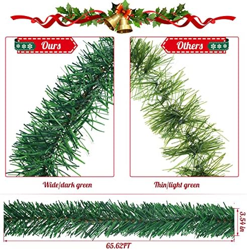 4 Parça 65.6 Ayaklar Noel Çelenk Noel Süslemeleri Açık Olmayan Yaktı Yumuşak Yeşil Tatil Dekor Yapay Yeşil Yumuşak Çelenk Noel Kapalı