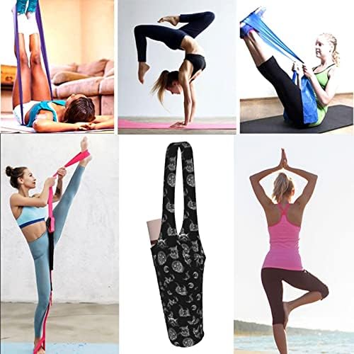 Yoga Mat Çantası Egzersiz Yoga matı Taşıyıcı Yoga Taşıma Çantası Büyük Fonksiyonel Depolama Cepleri-Çoğu Boyuta Uyar Paspaslar