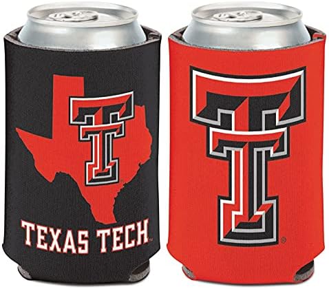 Caseys Texas Tech Red Raiders Eyalet Tasarımı 1'li Paketi 12 oz soğutabilir. (Katlanabilir, 2 Taraflı Tasarım), kırmızı, siyah, beyaz