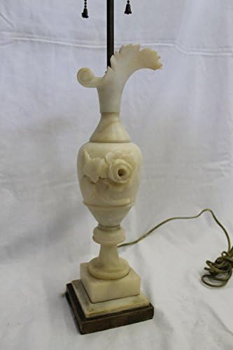 Antika Oyma Alabaster Ewer Tasarım Lamba / Vintage masa lambası / 1930 s Art Deco masa lambası