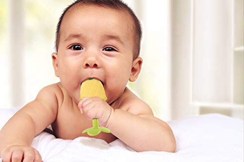 Bebek diş çıkartma oyuncakları w / Güvenli Pürüzsüzleştirilmiş Kenarlar (4 Adet) / Bebekler için Gıda sınıfı yumuşak Silikon Meyve