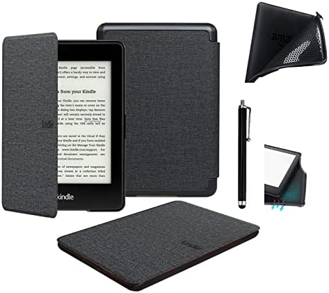 6 Kindle 11. Nesil 2022 için (Model No.C2V2L3) TPU Ultra İnce Kumaş Kapak-Otomatik Uyandırma / Uyku Fonksiyonlu, Dokunmatik Ekran Kalemi