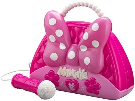 Mikrofon ile Minnie Mouse Ses Değiştirme Boombox! Yerleşik Müzikle Birlikte Şarkı Söyleyin veya Kendi Cihazınızı Bağlayın! Şarkı Söylemeyi