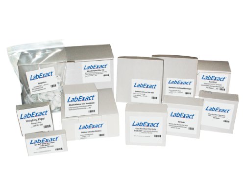 LabExact 1200138 Sınıf TSS Cam Mikrofiber Filtre, Bağlayıcısız Borosilikat Cam, 1.5 µm, 12.5 cm (100'lü paket)