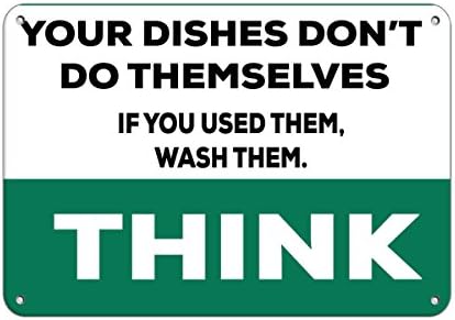 Bulaşıkları Kullandıysanız Bulaşıkların Kendilerini Yapmadığını Düşünün, Yıkayın Vinil Çıkartma Çıkartması 8