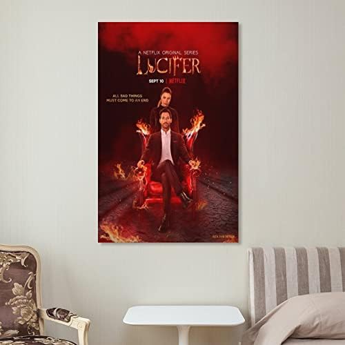 Lucifer Film Afişleri TV Drama Posteri Serin Posterler Çocuklar için Yatak Odası (2) tuval duvar Sanatı Baskılar Duvar Dekor Odası