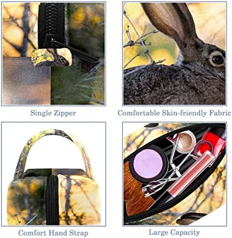 TBOUOBT Kozmetik Çantaları Kadınlar için Makyaj Çantaları, Küçük Makyaj Çantası Seyahat Çantaları, Hayvan Tavşanı
