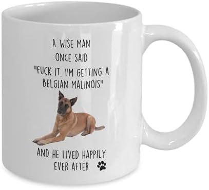 Jenerik belçika malinois kupa kahve fincanı hediye fikri en iyi köpek baba belçika çoban malinois baba, Beyaz, 15oz