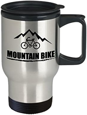 Dağ Bisikleti seyahat kupa Komik Paslanmaz Çelik Bisiklet 14 oz Bardak kahve veya çay için