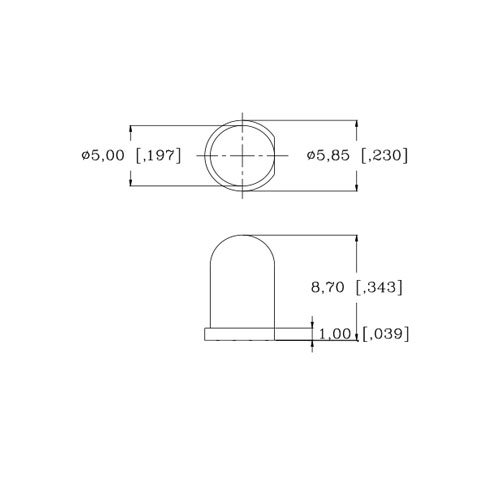 5mm 9v Ön Kablolu Pembe LED - Ultra Parlak (7v, 8v, 9v) (10'lu Paket)