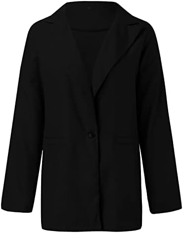 Kadın Rahat Katı Uzun Kollu Yaka Düğmesi İnce Çalışma Ofisi Sonbahar İnce Blazer Ceket kadın Blazers Takım Elbise Ceketleri
