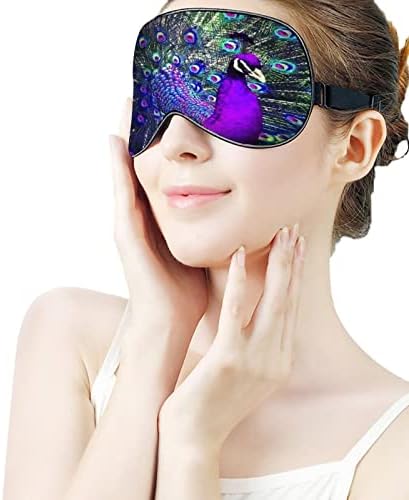 Güzel Tavuskuşu Açık Ekran Uyku Göz Maskesi Yumuşak Göz Kapakları engelleme ışıkları körü Körüne Ayarlanabilir Kayış ile Seyahat Şekerleme