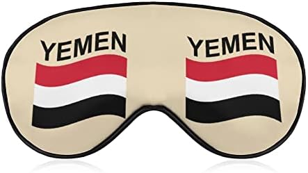 Yemen bayrağı Uyku Maskesi Hafif Körü Körüne Maskesi Göz Maskesi Kapak Erkekler Kadınlar için Ayarlanabilir Kayış ile