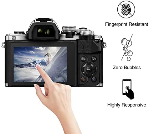 (3 Paket) rıeıbı Ekran Koruyucu Olympus OM-1 OM1 dijital kamera, 0.25 mm 9 H Sertlik Temperli Cam Filmi OM Sistemi OM-1 OM1 Anti-Scratch