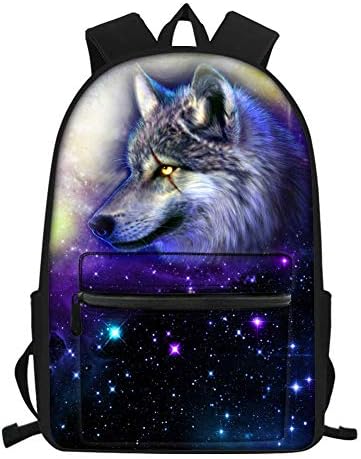 doginthehole Galaxy Kurt Hayvan Baskı Laptop erkekler için sırt çantası Çocuk okul ilköğretim öğrencileri için sırt çantası Su Geçirmez