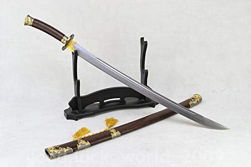 GLW Katana Desen Çelik Archaize Çin Kılıç Broadsword Keskin El Dövme