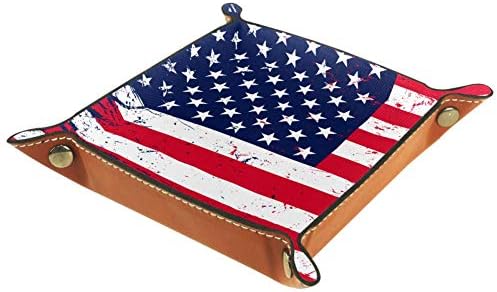 LORVIES Grunge Amerikan Bayrağı Vatansever saklama kutusu Küp Sepet Kutuları Konteynerler Ofis Ev için