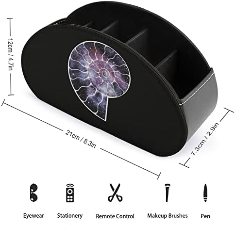 Ammonite Uzay TV Uzaktan Kumanda Tutucu 5 Bölmeli PU Deri Organizatör Masası Caddy saklama kutusu