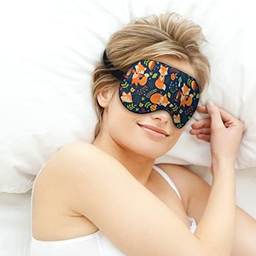 Mutlu Tilki Orman göz Maskesi uyku körü Körüne ayarlanabilir kayış blokları ışık gece kör seyahat uyku Yoga Şekerleme Kadın erkek