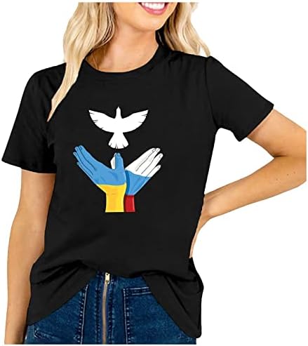 NOKMOPO Bayan T Shirt Artı Boyutu Moda Yaz Gevşek Baskı O-Boyun Desen kısa kollu tişört