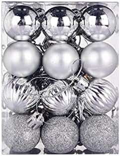 Noel top süsleme 3 cm Parlak Plastik Kırılmaz Asılı top süsleme için Uygun Noel Ağacı Çelenk Masa Kemer Cam Boncuklu Çelenk