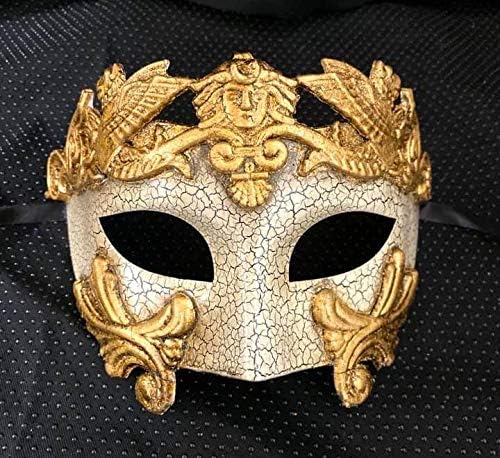 Roma Yunan Venedik Tanrıçası Tarzı Maskeli Balo Maskesi (Altın / Gümüş) (Altın (çatlak))