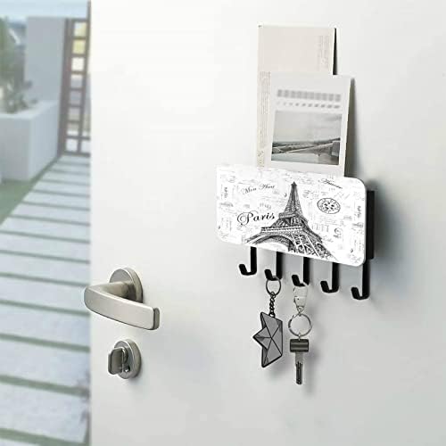 Kıgaı Paris Eyfel Kulesi Anahtarlık Organizatör 5 Anahtar Kanca, Mini Posta Depolama Duvara Monte Anahtarlık Raf Giriş Mutfak banyo