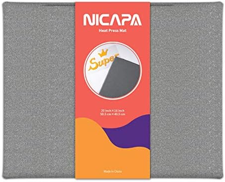 Nicapa ısı Basın Mat (16x20 inç) cricut için Easypress Craft Vinil ütü yalıtım Transfer ısıtıcılı paspaslar ısı basın için