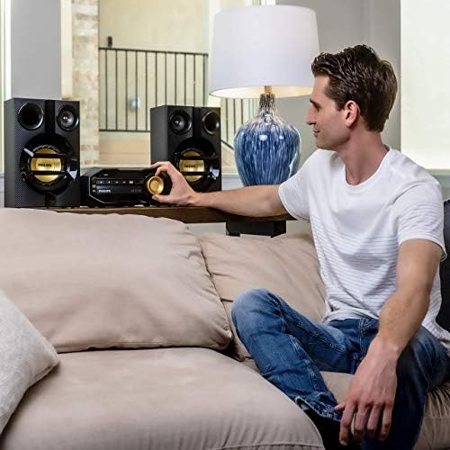 Philips FX10 CD Çalarlı Ev için Bluetooth Stereo Sistemi, MP3, USB, FM Radyo, Bas Refleks Hoparlör, 230 W, Uzaktan Kumanda Dahil (Yenilendi)