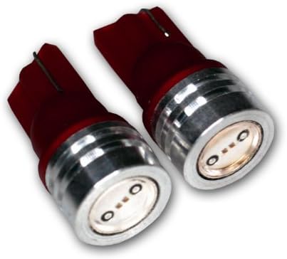 Tuningpros LEDTCL-T10-RHP1 Bagaj kargo ışığı LED ampuller T10 Kama, Yüksek Güç LED Kırmızı 2'li Set