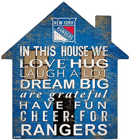 Fan Kreasyonları NHL New York Rangers Unisex Rangers Ev İşareti, Takım Rengi, 12 inç