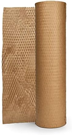 Premium Petek Ambalaj Kağıdı Packagezoom'dan 15x150 ft-Kırılgan Ürünler için Delikli Kraft Petek Sarma Rulosu-80GSM Paketleme, Nakliye