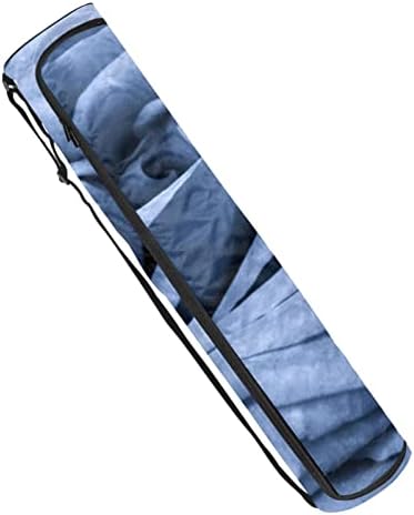 Mavi Gül Yoga Mat Taşıma Çantası Omuz Askısı ile Yoga Mat Çantası Spor Çanta Plaj Çantası