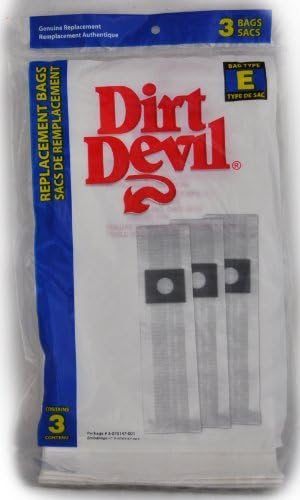 Royal Dirt Devil E Tipi Elektrikli Süpürge Torbaları, Dirt Devil Ürün Numarası 3-070147-001, Uyar: Tüm Kablolu Süpürge Vac Modelleri