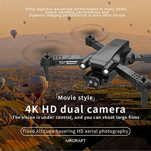 Katlanabilir Drone ile 4 K HD Kamera, quadcopter Uzaktan Kumandalı Oyuncaklar, Başsız Modu Bir Anahtar Başlangıç Hız Ayarı, Uzun Kontrol