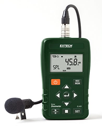 Extech SL400 Kişisel Gürültü Dozimetre USB Arayüzü ve 407732-KİT Düşük / Yüksek Menzilli Ses Seviyesi Ölçer Kiti