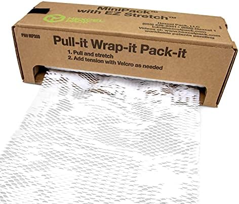IDL Ambalaj Orijinal HexcelWrap Petek Ambalaj Kraft Kağıt 15.25 x 300' Kendinden Dağıtımlı Kutuda Rulo, Beyaz-Nakliye için İlk Patentli
