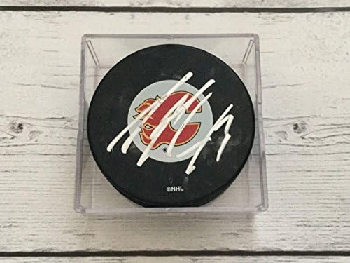 Dion Phaneuf Leke İmzalı İmzalı Calgary Flames Hokey Diski a-İmzalı NHL Diskleri