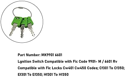 MK9901 6601 tutuşturma Tuşları Değiştirme FIC Kodu 9901 - M / 6601 Stil RV-Karavan (3'lü paket)