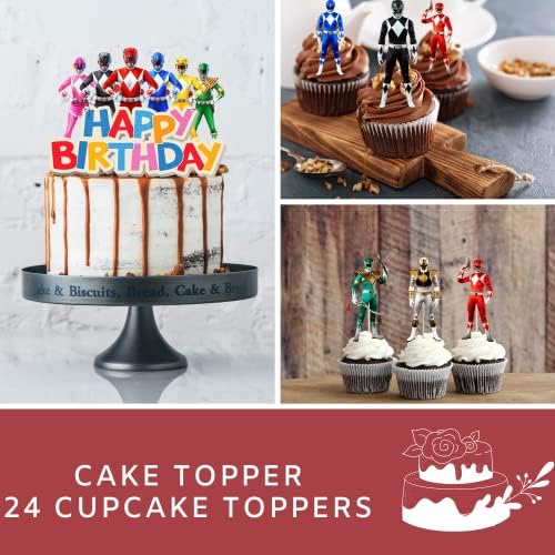 Nelton PW Doğum Günü Parti Malzemeleri İçerir Kek Topper, 24 Cupcake Toppers, 20 Lateks Balonlar, Mutlu Doğum Günü Zemin, 1 Masa Örtüsü,